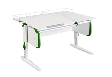 Детский стол-трансформер 1/75-40 (СУТ.25) + Polka_z 1/600 (2шт) белый/серый/Зеленый в Краснодаре