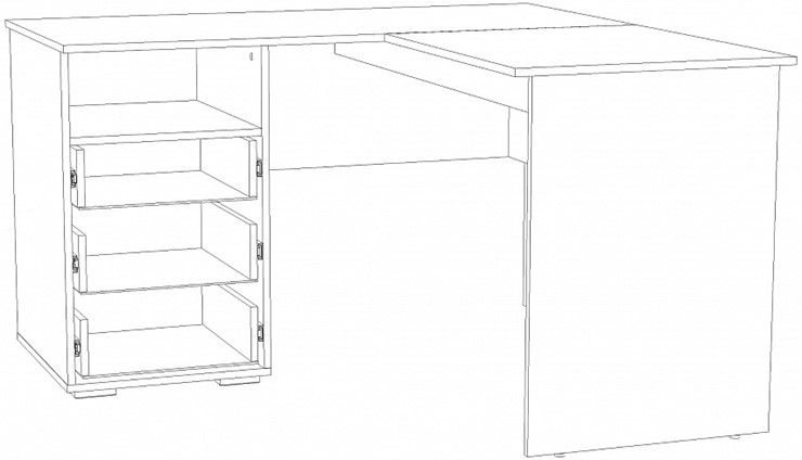 Письменный стол Банни НМ 041.41, Меренга/Макарун/Белый/Дуб сонома в Армавире - изображение 2