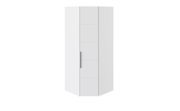 Распашной шкаф угловой Наоми, цвет Белый глянец, Джут СМ-208.07.06 в Сочи - изображение