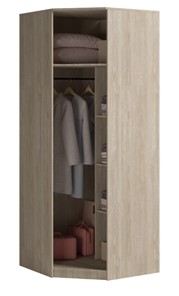 Распашной угловой шкаф Светлана, с зеркалом, белый/дуб сонома в Армавире - предосмотр 1