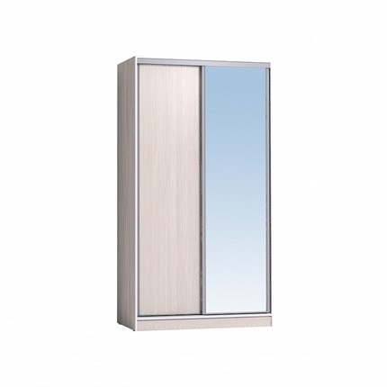Шкаф 2-х створчатый 1200 Домашний Зеркало/ЛДСП, Бодега Светлый в Краснодаре - изображение