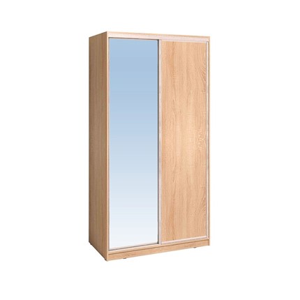 Шкаф 1200 Домашний Зеркало/ЛДСП, Дуб Сонома в Краснодаре - изображение