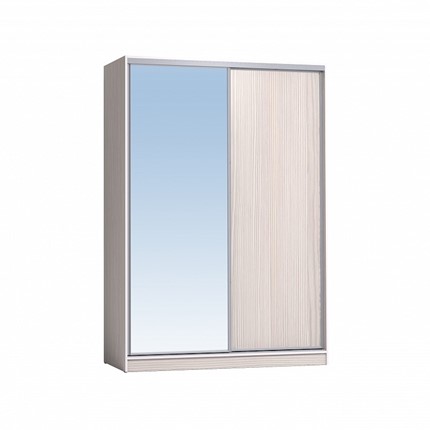 Шкаф 2-х створчатый 1600 Домашний Зеркало/ЛДСП, Бодега светлый в Армавире - изображение