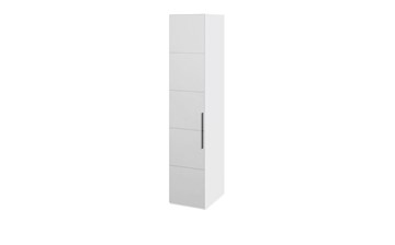 Распашной шкаф Наоми с зеркальной дверью правый, цвет Белый глянец СМ-208.07.02 R в Сочи