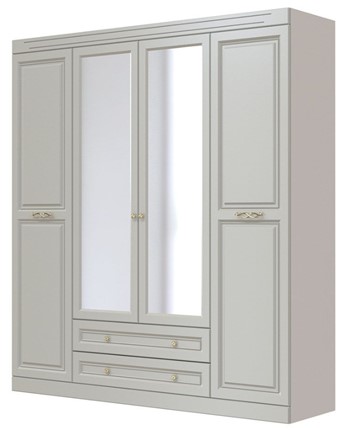 Шкаф четырехдверный Олимп ШР-4 (Фисташковый) 2 зеркала в Армавире - изображение