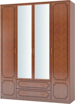 Шкаф четырехстворчатый Лак ШР-4 (Орех) в Армавире - изображение