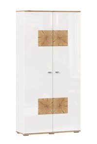 Шкаф двухстворчатый Фиджи с декоративными накладками 659.150, Дуб Золотой/Белый в Краснодаре