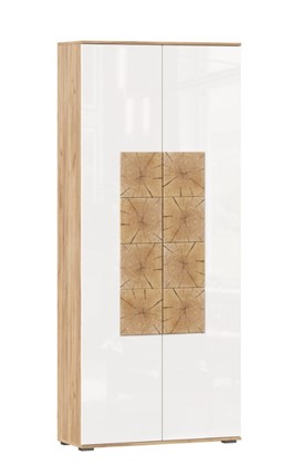Шкаф двухстворчатый Фиджи с декоративными накладками 659.310, Дуб Золотой/Белый в Армавире - изображение
