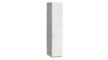Шкаф одностворчатый Эмбер СМ-348.07.001 (Дуб Гамильтон/Белый глянец) в Армавире