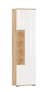 Шкаф одностворчатый Фиджи с декоративными накладками 659.300, Дуб Золотой/Белый в Краснодаре