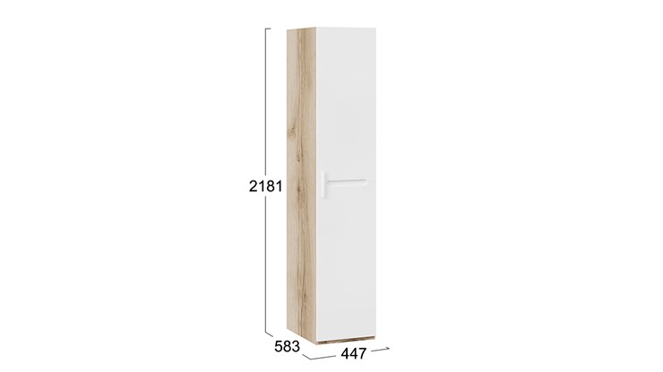 Распашной шкаф Фьюжн  ТД-260.07.01 (Дуб Делано, Белый глянец) в Армавире - изображение 3