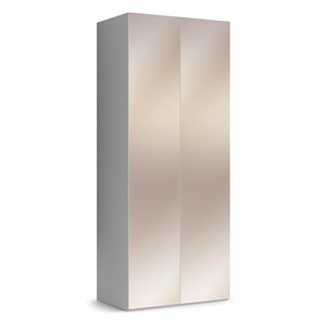 Шкаф с зеркальными фасадами Марсель 900 (белый) в Сочи