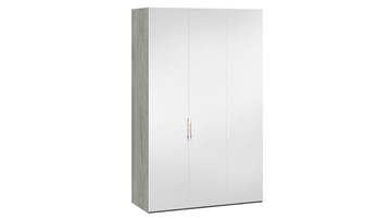 Шкаф для одежды Эмбер СМ-348.07.009 (Дуб Гамильтон/Белый глянец) в Краснодаре