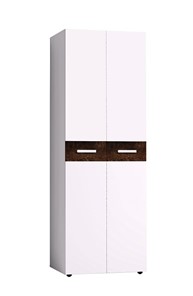 Шкаф для одежды Норвуд 54 фасад стандарт + стандарт, Белый-Орех шоколадный в Армавире