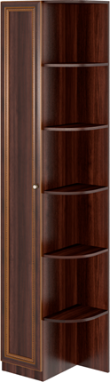 Угловой шкаф-стеллаж Беатрис М13 левый (Орех Гепланкт) в Армавире - изображение