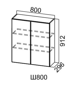 Кухонный навесной шкаф Модус, Ш800/912, цемент темный в Армавире