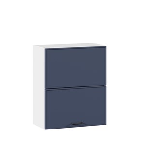 Настенный горизонтальный шкаф 600 комбинированный Индиго ЛД 298.970.000.125, Белый/Тёмно-синий в Краснодаре - предосмотр