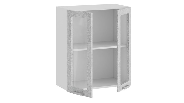 Настенный шкаф Гранита 1В6С (Белый/Бетон снежный) в Сочи - изображение 1