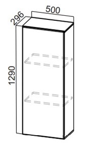 Пенал-надстройка на кухню Стайл, ПН500(720/296), МДФ в Армавире