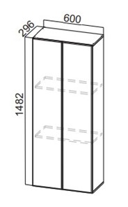 Шкаф-надстройка Стайл, ПН600(912/296), МДФ в Армавире