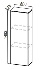 Кухонный пенал-надстройка Стайл, ПН500(912/296), МДФ в Армавире