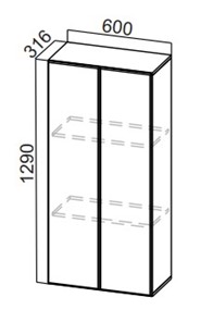 Шкаф-надстройка Стайл, ПН600(720/316), МДФ в Армавире