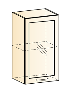 Шкаф навесной Яна L400 Н720 (1 дв. рам.) в Сочи