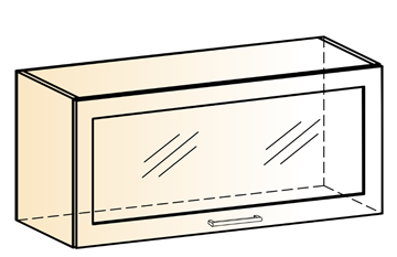 Шкаф навесной Яна L800 Н360 (1 дв. рам.) в Сочи