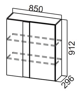 Кухонный угловой шкаф Стайл, Ш850у/912, МДФ в Армавире
