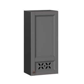 Навесной кухонный шкаф Амели-3 высокий 400 ЛД 299.420.000.041, Черный/Оникс серый в Краснодаре