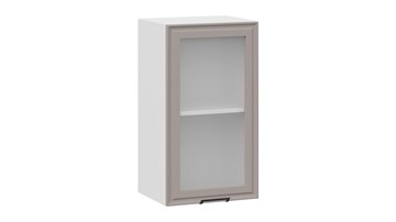 Навесной кухонный шкаф Белладжио 1В4С (Белый, Софт капучино) в Краснодаре