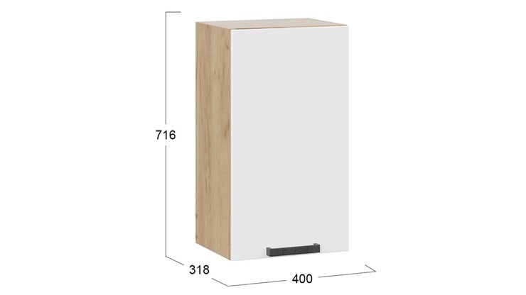 Кухонный шкаф Детройт 1В4 (Дуб крафт золотой/Белый глянец) в Сочи - изображение 2