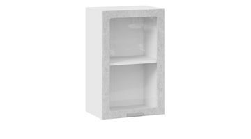 Навесной кухонный шкаф Гранита 1В45С (Белый/Бетон снежный) в Армавире
