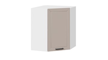 Навесной кухонный  угловой шкаф Лорас 1В6У (Белый/Холст латте) в Армавире