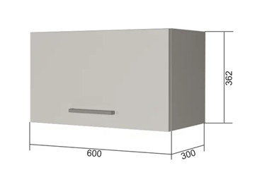 Кухонный шкаф В360, Белое гладкое Ламарти/Антрацит в Новороссийске