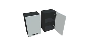Навесной кухонный шкаф В7 45, Белое гладкое Ламарти/Антрацит в Сочи