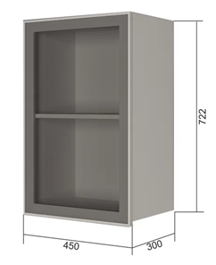 Кухонный шкаф В7 45, Стекло/Антрацит в Краснодаре