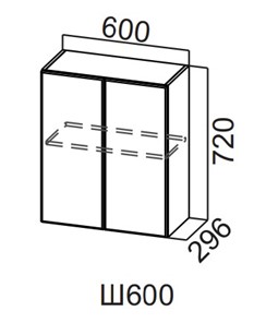 Настенный шкаф Вельвет Ш600/720 в Армавире