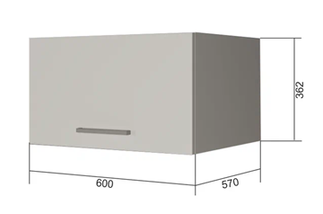 Кухонный навесной шкаф ВГ60Г, МДФ Розовый шагрень/Белый в Краснодаре