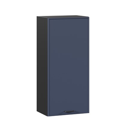 Кухонный навесной шкаф высокий 450 Индиго ЛД 298.430.000.153, Чёрный/Тёмно-синий в Краснодаре - изображение