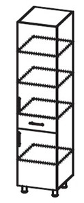 Шкаф-пенал с ящиком Модерн А39 МДФ глянец, металлик, премиум в Армавире