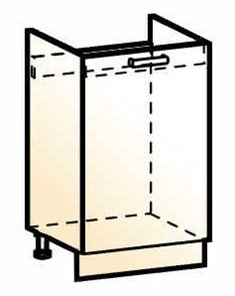 Шкаф рабочий под мойку Стоун L500 (1 дв. гл.) в Сочи