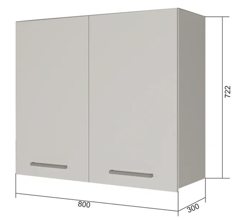Навесной шкаф ВС7 80, Сатин/Антрацит в Сочи - изображение