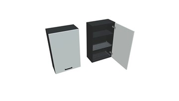 Кухонный шкаф ВС9 60, Белое гладкое Ламарти/Антрацит в Сочи