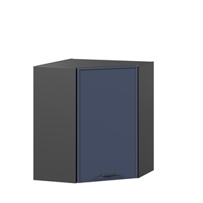 Угловой настенный шкаф Индиго ЛД 298.610.000.158, Чёрный/Тёмно-синий в Сочи