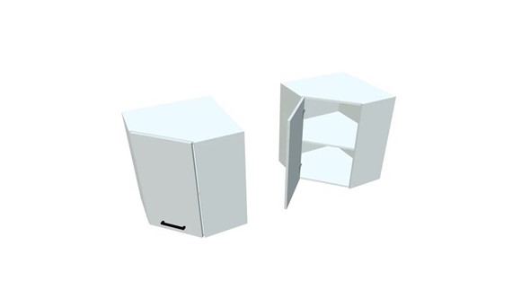 Кухонный угловой шкаф ВУ7, Белое гладкое Ламарти/Белый в Краснодаре - изображение