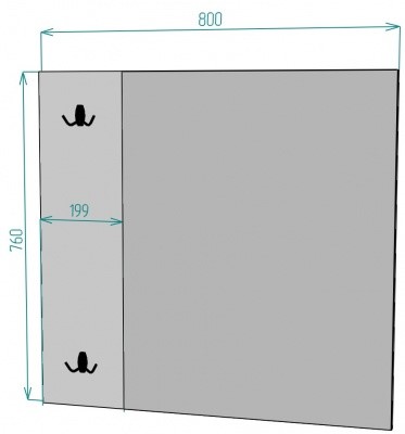 Навесное зеркало Лофт Z10, Белый в Армавире - изображение 1