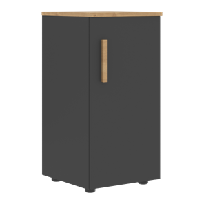 Шкаф колонна низкий с глухой правой дверью FORTA Графит-Дуб Гамильтон  FLC 40.1 (R) (399х404х801) в Новороссийске