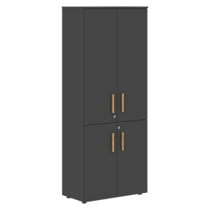 Шкаф комбинированный FORTA Черный Графит FHC 80.2(Z) (798х404х1965) в Краснодаре