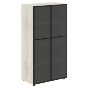 Шкаф средний со стеклянными  дверцами LOFTIS Сосна Эдмонт LMC 80.2 (800х430х1517) в Краснодаре
